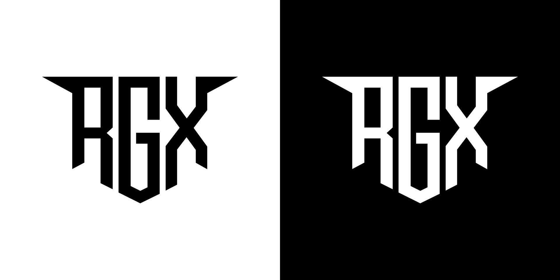RGX letter logo design with white background in illustrator, logo modern alphabet font overlap style, calligraphy designs for logo, Poster, Invitation, etc. vector