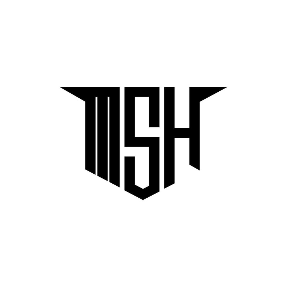 MSH letter logo design with white background in illustrator, logo modern alphabet font overlap style, calligraphy designs for logo, Poster, Invitation, etc. vector
