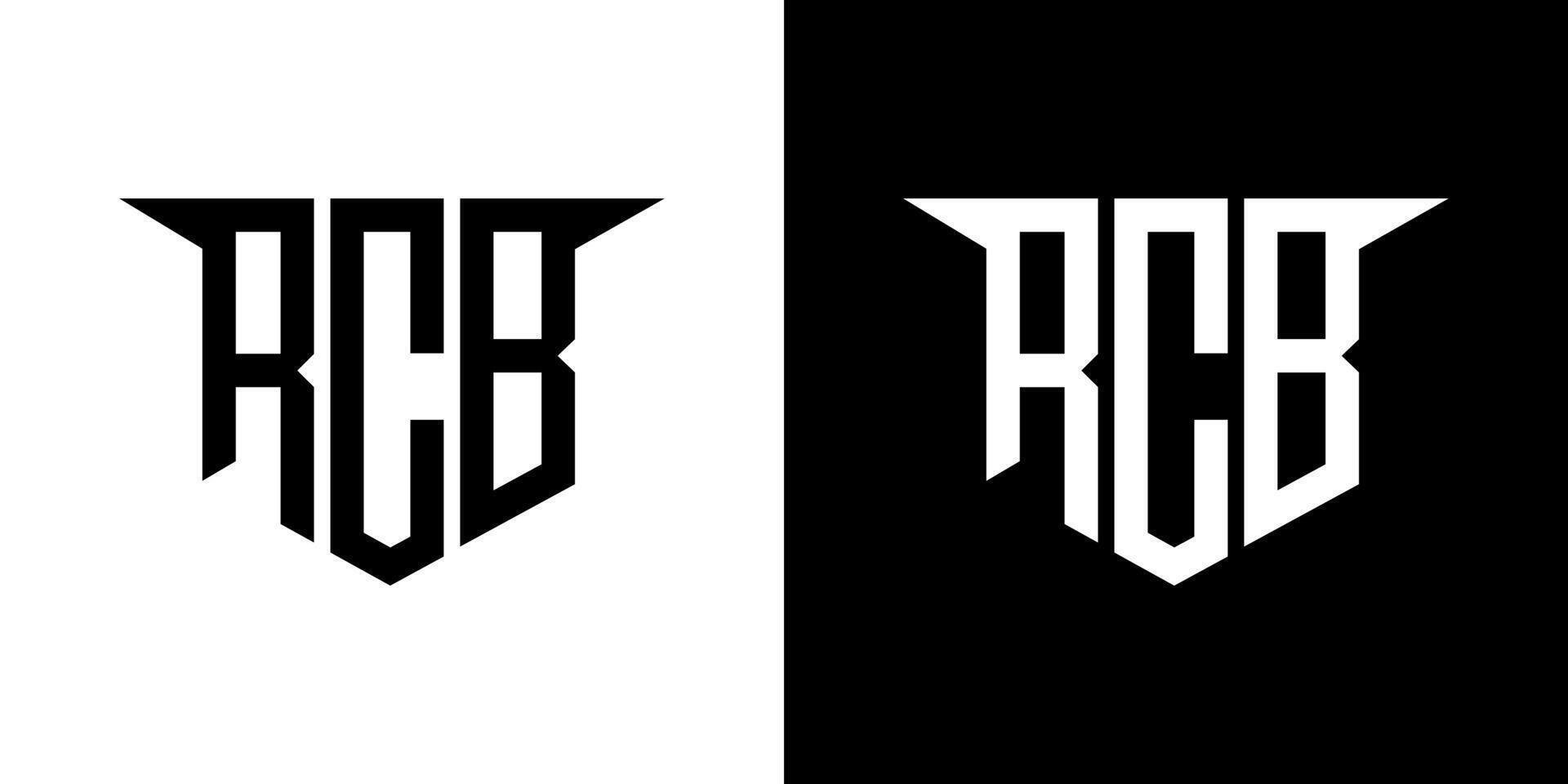RCB letter logo design with white background in illustrator, logo modern alphabet font overlap style, calligraphy designs for logo, Poster, Invitation, etc. vector
