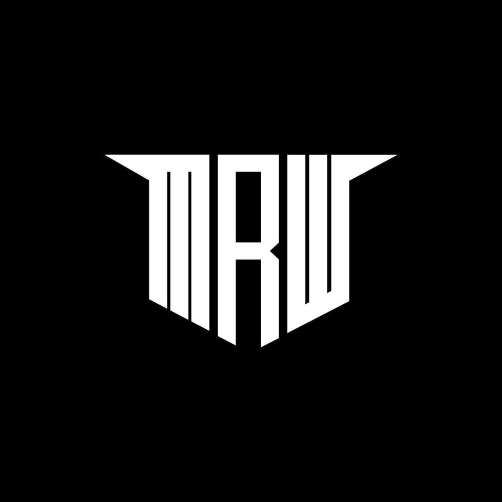 MRW letter logo design with white background in illustrator, logo modern alphabet font overlap style, calligraphy designs for logo, Poster, Invitation, etc. vector