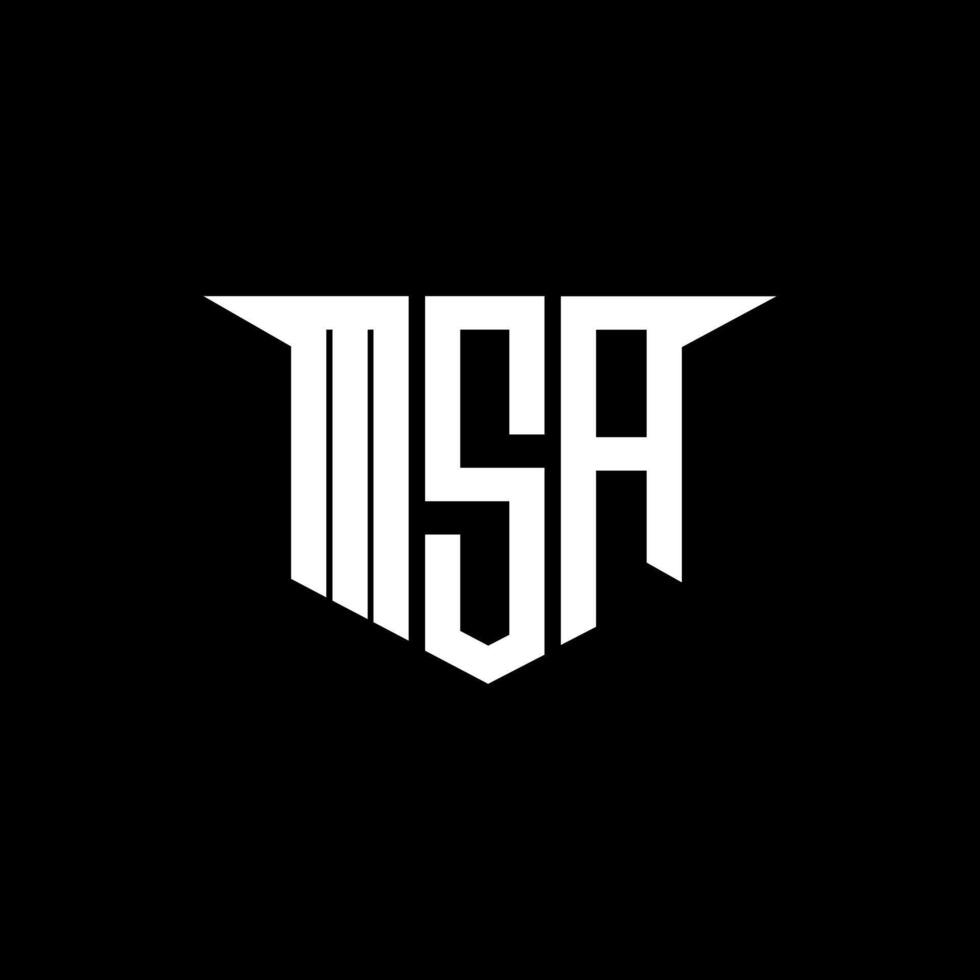 MSA letter logo design with white background in illustrator, logo modern alphabet font overlap style, calligraphy designs for logo, Poster, Invitation, etc. vector