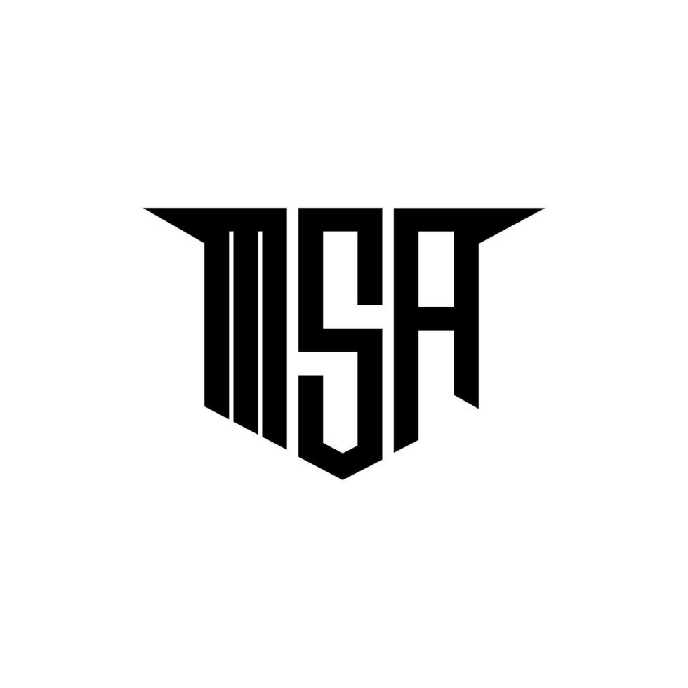 MSA letter logo design with white background in illustrator, logo modern alphabet font overlap style, calligraphy designs for logo, Poster, Invitation, etc. vector