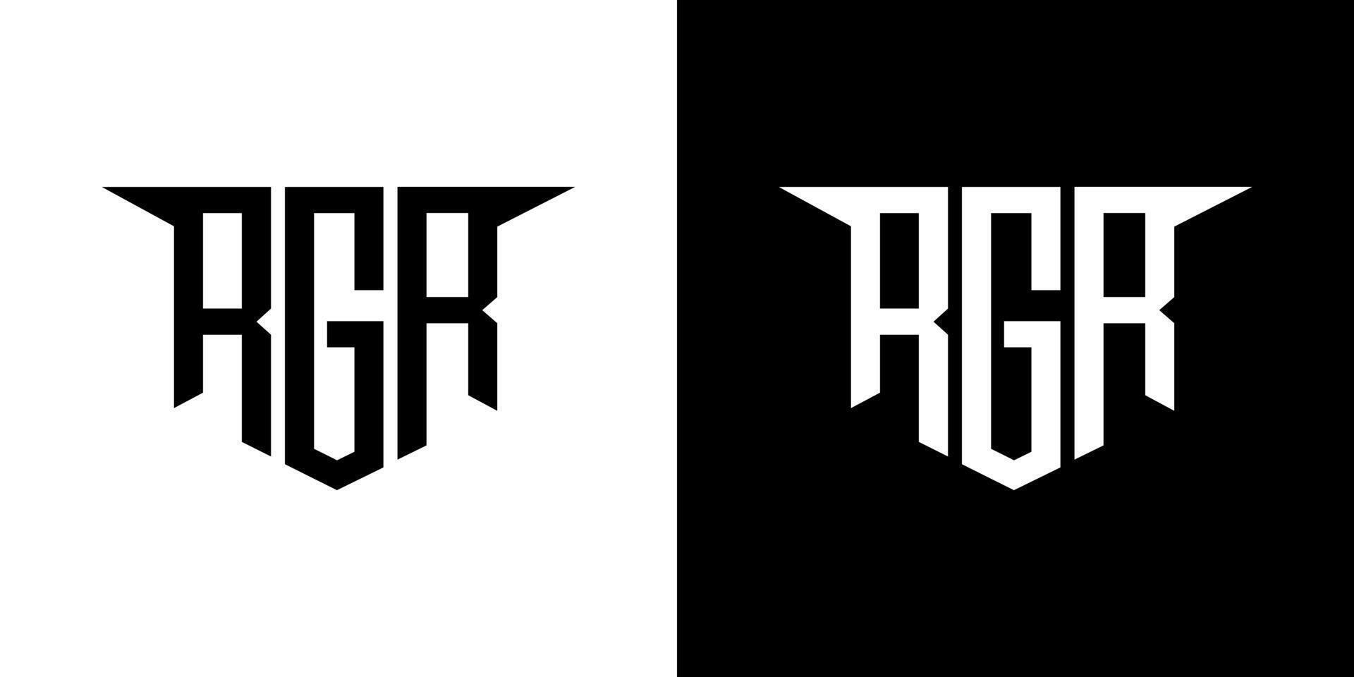 RGR letter logo design with white background in illustrator, logo modern alphabet font overlap style, calligraphy designs for logo, Poster, Invitation, etc. vector