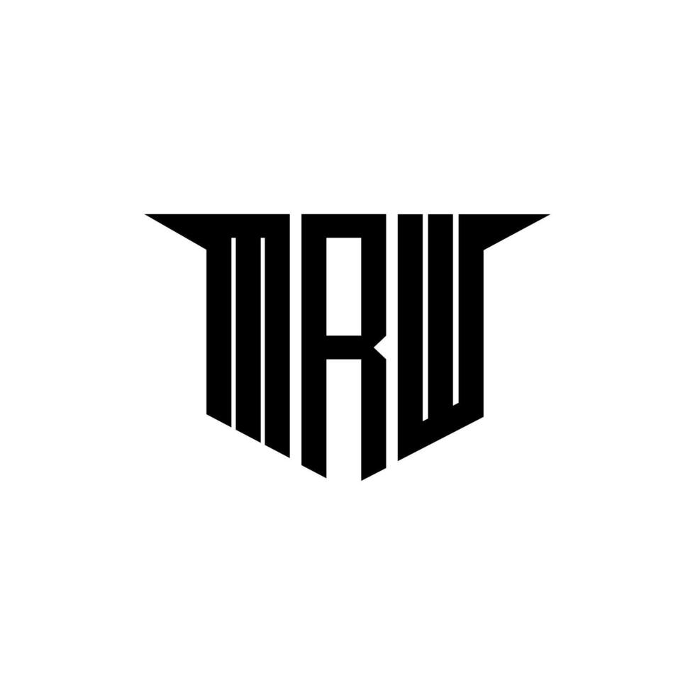 MRW letter logo design with white background in illustrator, logo modern alphabet font overlap style, calligraphy designs for logo, Poster, Invitation, etc. vector