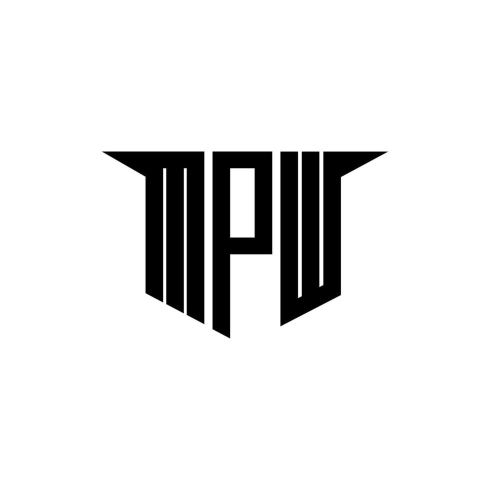 MPW letter logo design with white background in illustrator, logo modern alphabet font overlap style, calligraphy designs for logo, Poster, Invitation, etc. vector