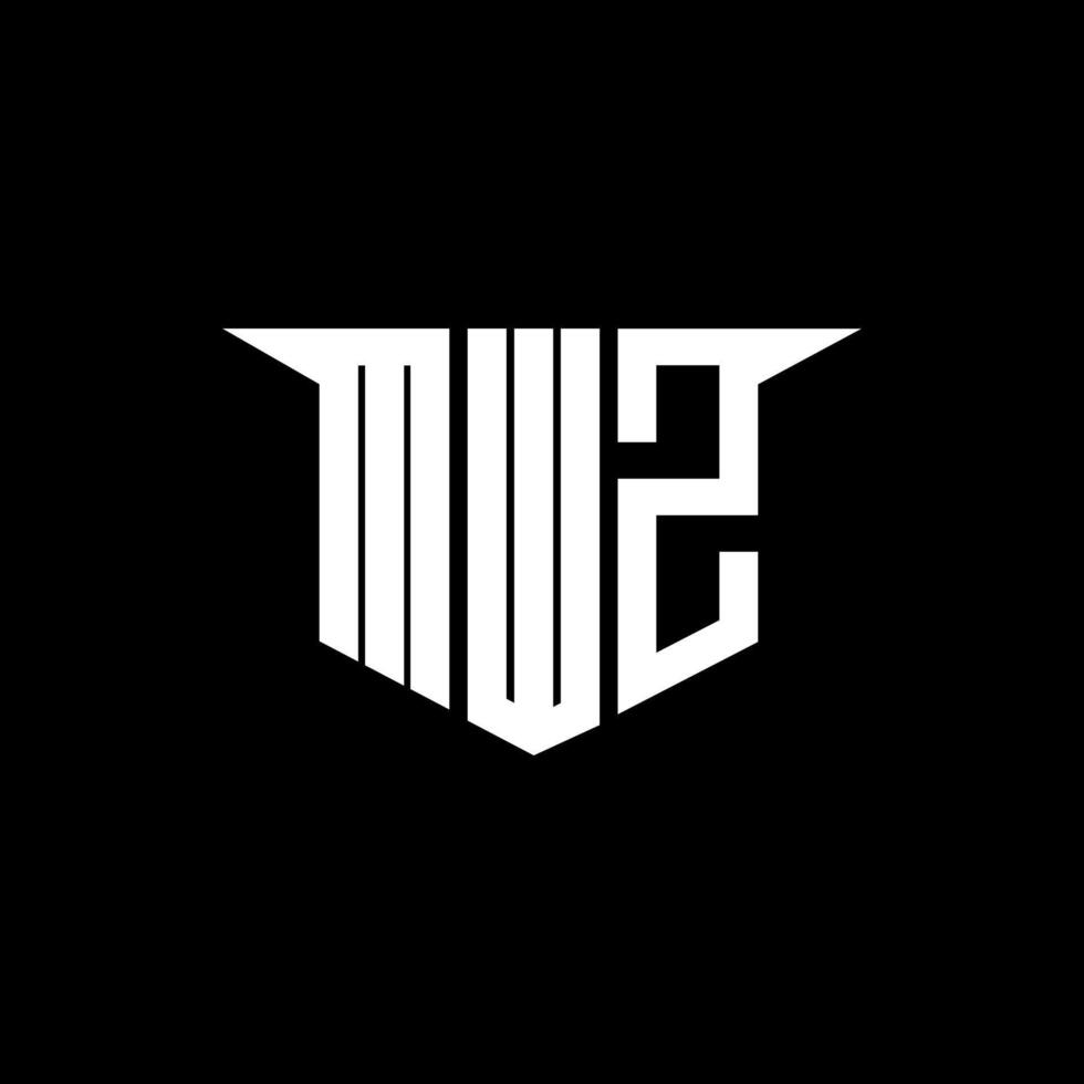 MWZ letter logo design with white background in illustrator, logo modern alphabet font overlap style, calligraphy designs for logo, Poster, Invitation, etc. vector