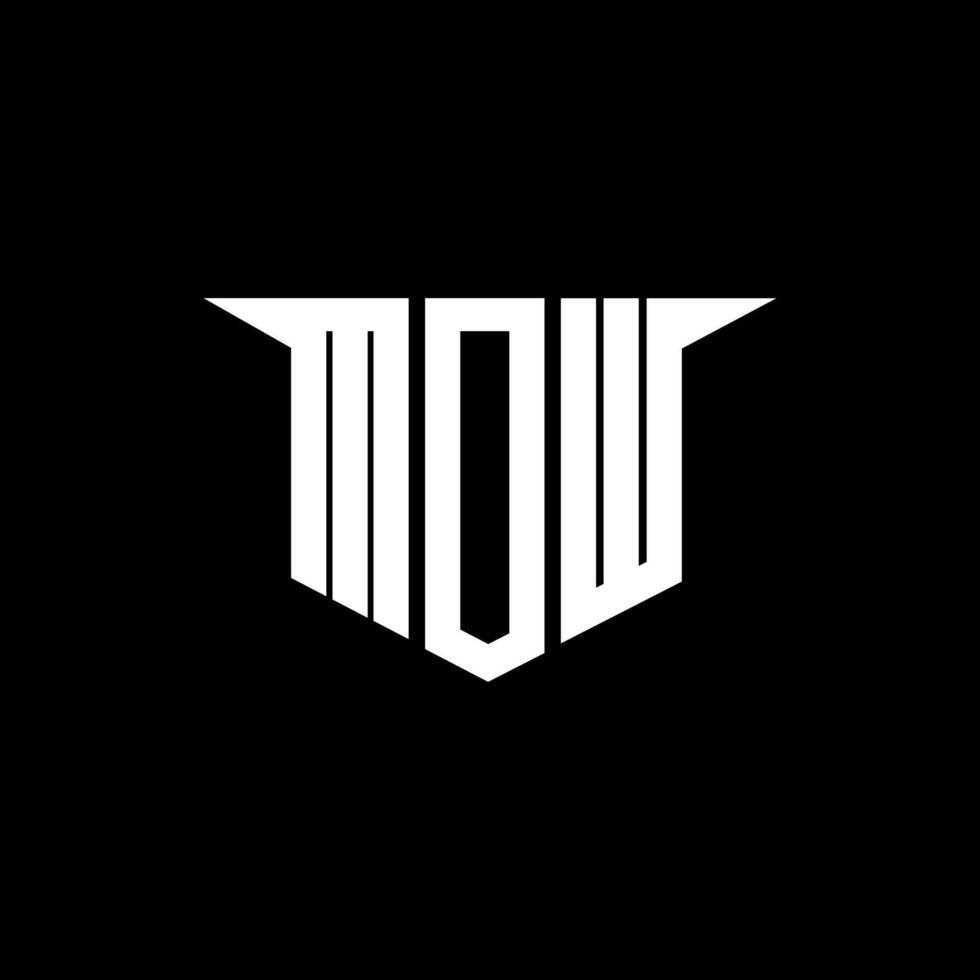 MOW letter logo design with white background in illustrator, logo modern alphabet font overlap style, calligraphy designs for logo, Poster, Invitation, etc. vector