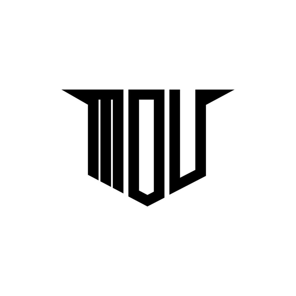 MOU letter logo design with white background in illustrator, logo modern alphabet font overlap style, calligraphy designs for logo, Poster, Invitation, etc. vector