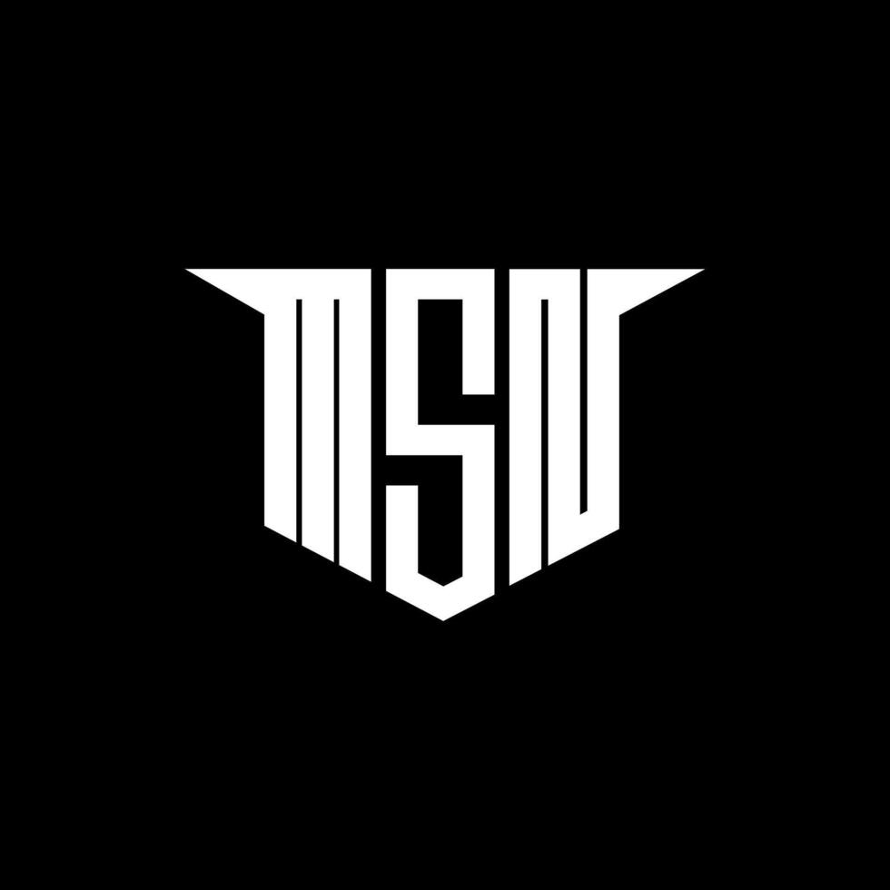 MSN letter logo design with white background in illustrator, logo modern alphabet font overlap style, calligraphy designs for logo, Poster, Invitation, etc. vector