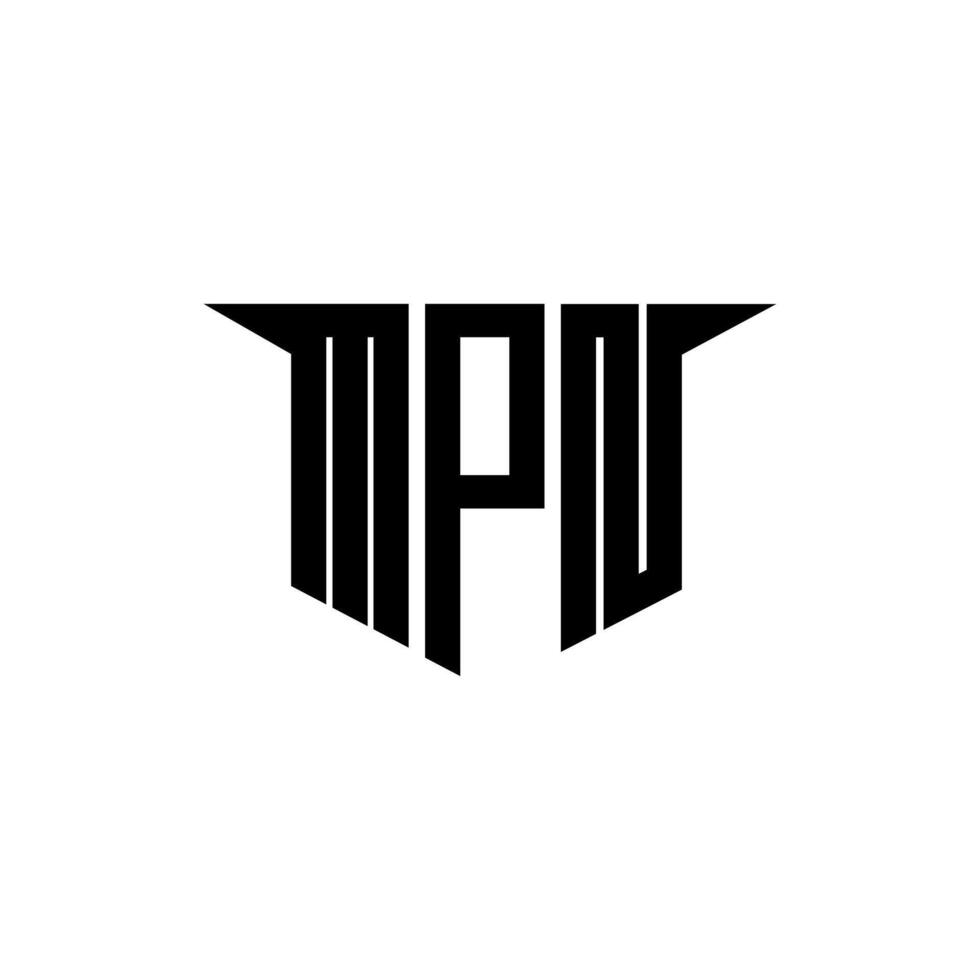 MPN letter logo design with white background in illustrator, logo modern alphabet font overlap style, calligraphy designs for logo, Poster, Invitation, etc. vector