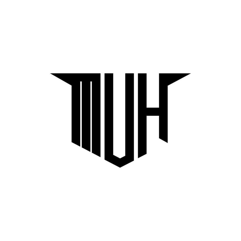 MUH letter logo design with white background in illustrator, logo modern alphabet font overlap style, calligraphy designs for logo, Poster, Invitation, etc. vector