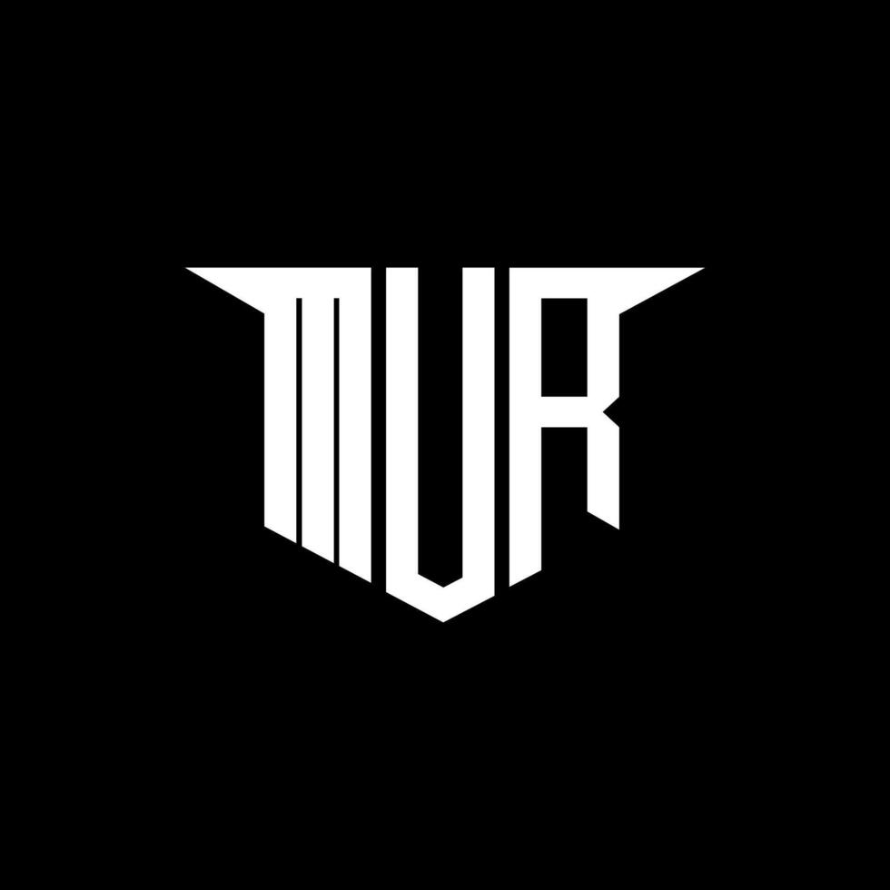 MUR letter logo design with white background in illustrator, logo modern alphabet font overlap style, calligraphy designs for logo, Poster, Invitation, etc. vector