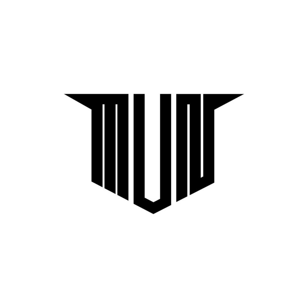 MUN letter logo design with white background in illustrator, logo modern alphabet font overlap style, calligraphy designs for logo, Poster, Invitation, etc. vector
