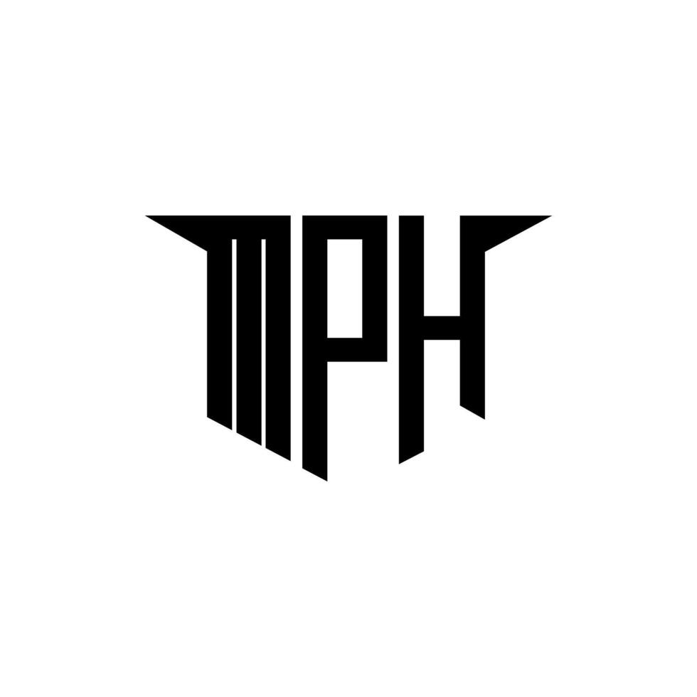 MPH letter logo design with white background in illustrator, logo modern alphabet font overlap style, calligraphy designs for logo, Poster, Invitation, etc. vector