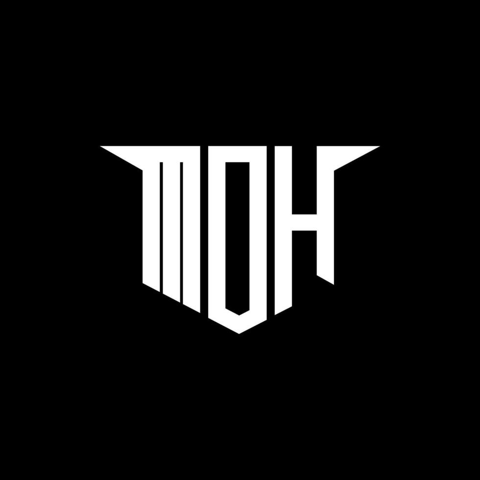 MOH letter logo design with white background in illustrator, logo modern alphabet font overlap style, calligraphy designs for logo, Poster, Invitation, etc. vector