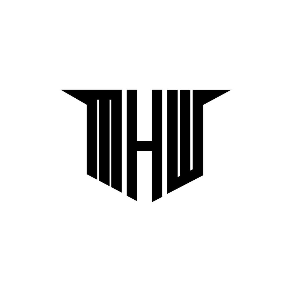 MHW letter logo design with white background in illustrator, logo modern alphabet font overlap style, calligraphy designs for logo, Poster, Invitation, etc. vector