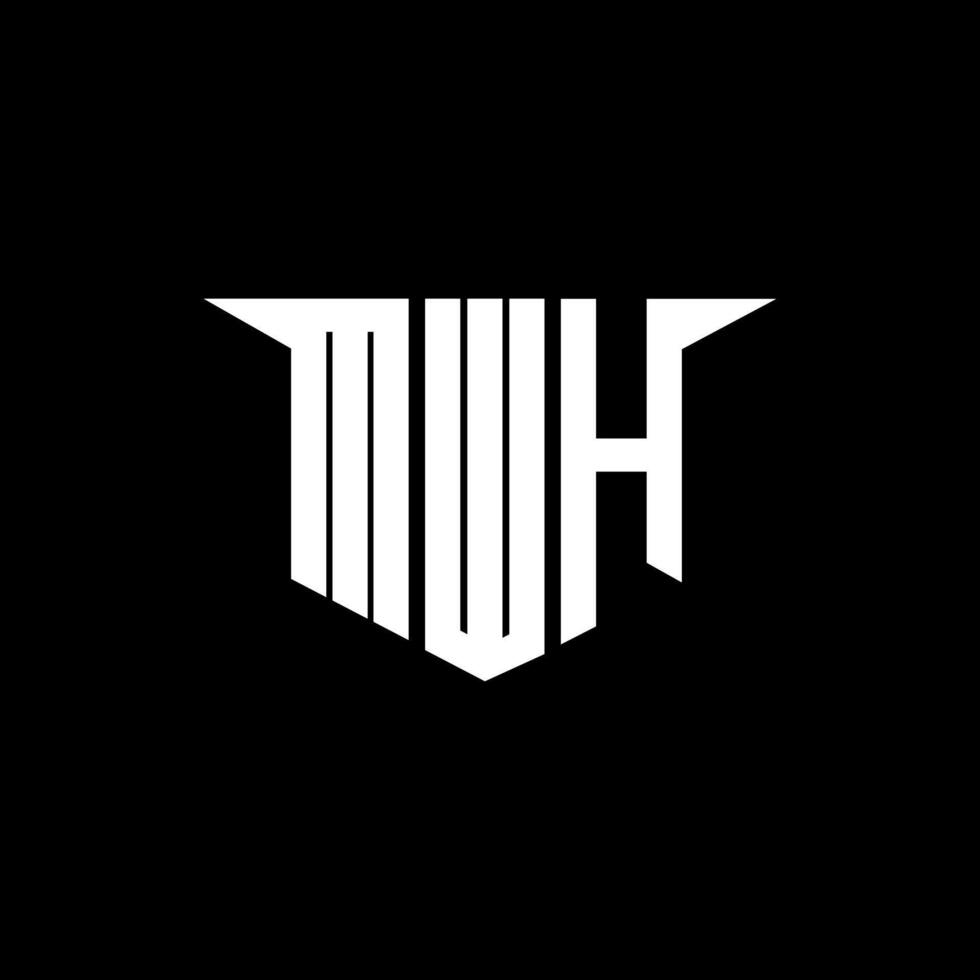 MWH letter logo design with white background in illustrator, logo modern alphabet font overlap style, calligraphy designs for logo, Poster, Invitation, etc. vector