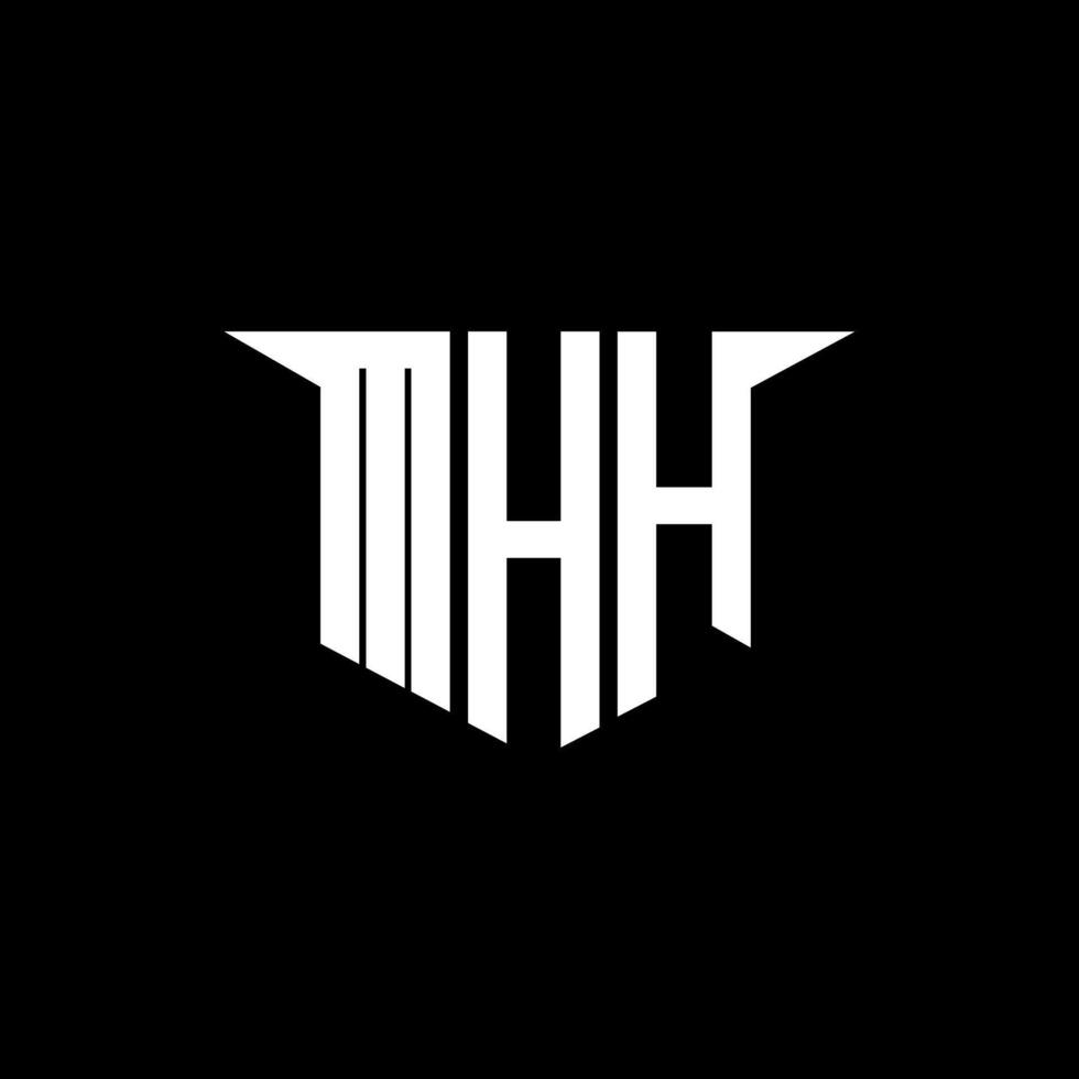 MHH letter logo design with white background in illustrator, logo modern alphabet font overlap style, calligraphy designs for logo, Poster, Invitation, etc. vector