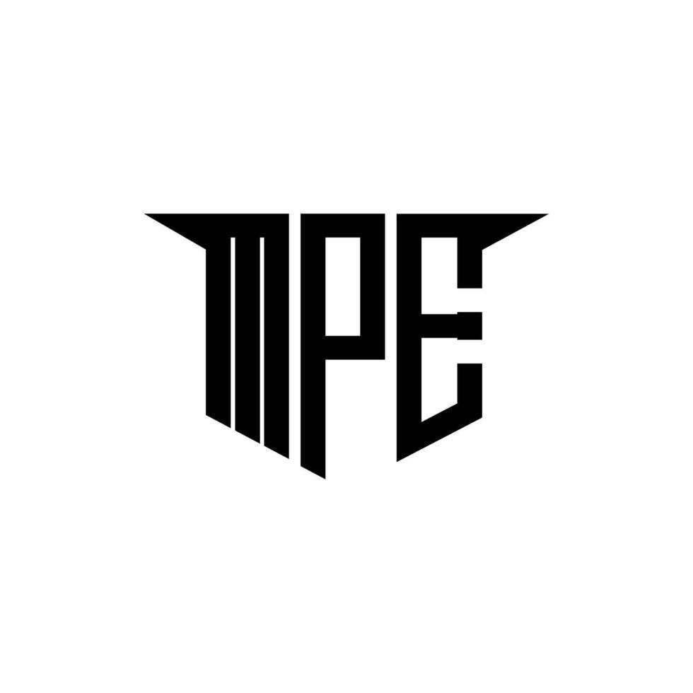 MPE letter logo design with white background in illustrator, logo modern alphabet font overlap style, calligraphy designs for logo, Poster, Invitation, etc. vector