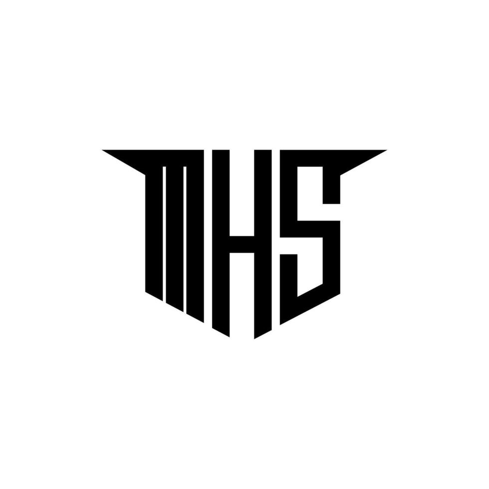 MHS letter logo design with white background in illustrator, logo modern alphabet font overlap style, calligraphy designs for logo, Poster, Invitation, etc. vector