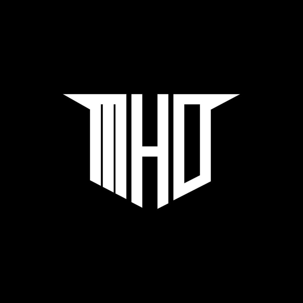MHO letter logo design with white background in illustrator, logo modern alphabet font overlap style, calligraphy designs for logo, Poster, Invitation, etc. vector