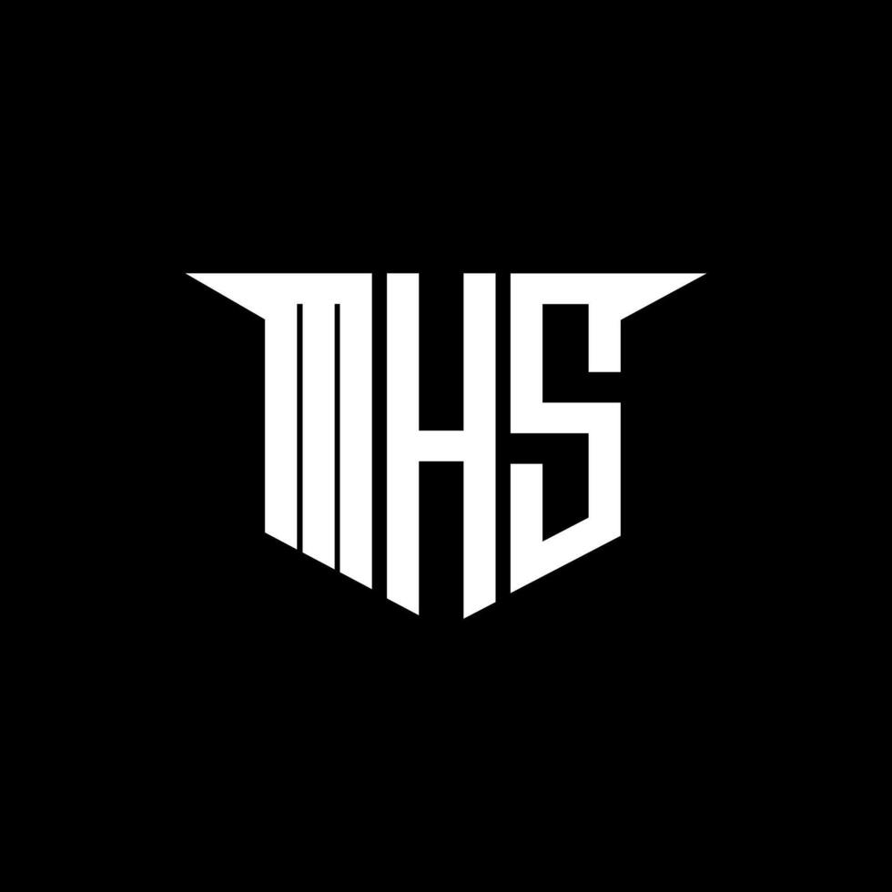 MHS letter logo design with white background in illustrator, logo modern alphabet font overlap style, calligraphy designs for logo, Poster, Invitation, etc. vector