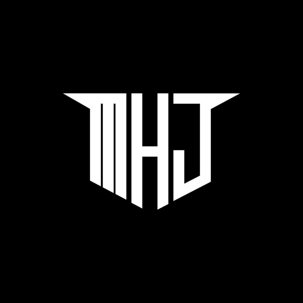 MHJ letter logo design with white background in illustrator, logo modern alphabet font overlap style, calligraphy designs for logo, Poster, Invitation, etc. vector