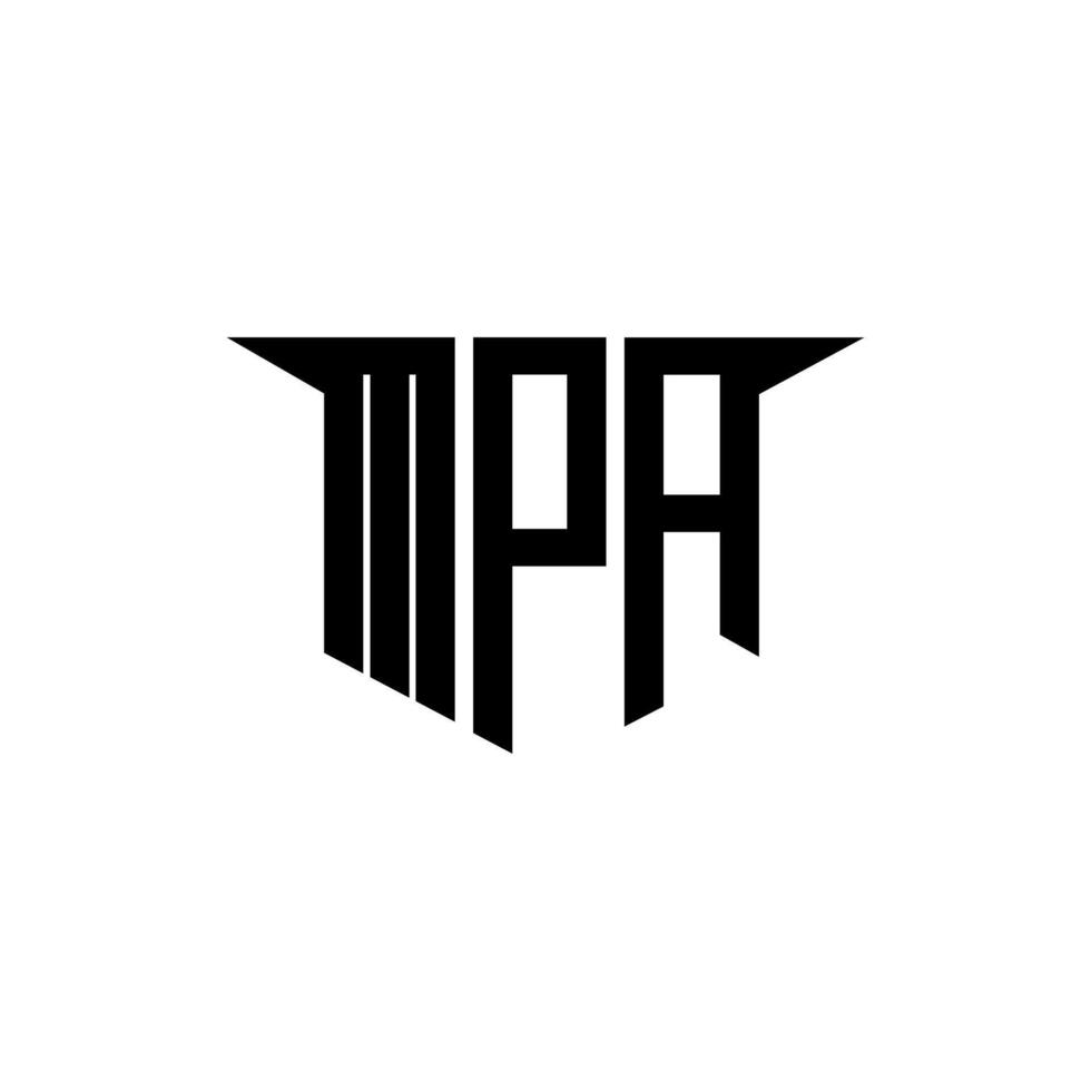 MPA letter logo design with white background in illustrator, logo modern alphabet font overlap style, calligraphy designs for logo, Poster, Invitation, etc. vector