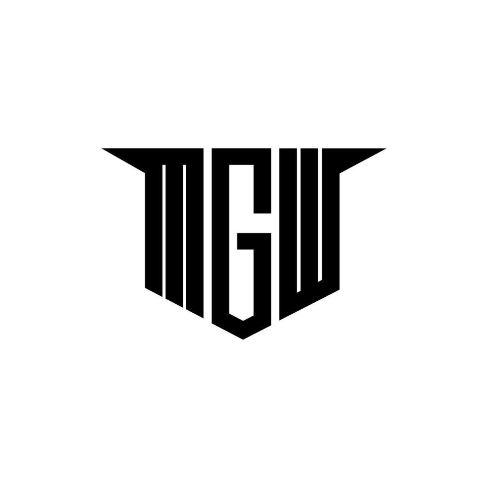 MGW letter logo design with white background in illustrator, logo modern alphabet font overlap style, calligraphy designs for logo, Poster, Invitation, etc. vector