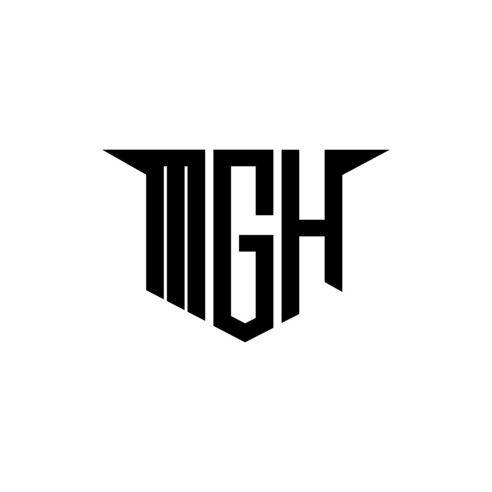 MGH letter logo design with white background in illustrator, logo modern alphabet font overlap style, calligraphy designs for logo, Poster, Invitation, etc. vector