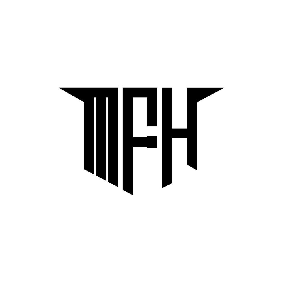MFH letter logo design with white background in illustrator, logo modern alphabet font overlap style, calligraphy designs for logo, Poster, Invitation, etc. vector