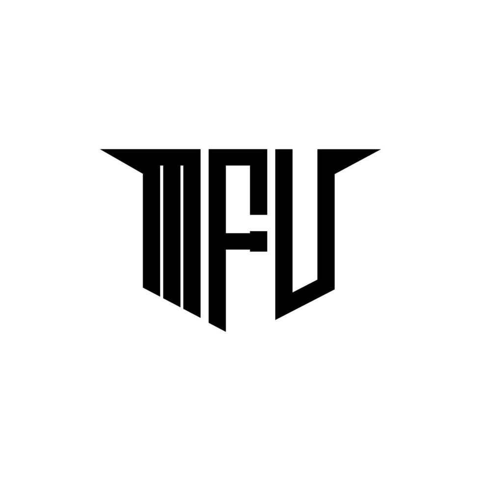 MFU letter logo design with white background in illustrator, logo modern alphabet font overlap style, calligraphy designs for logo, Poster, Invitation, etc. vector