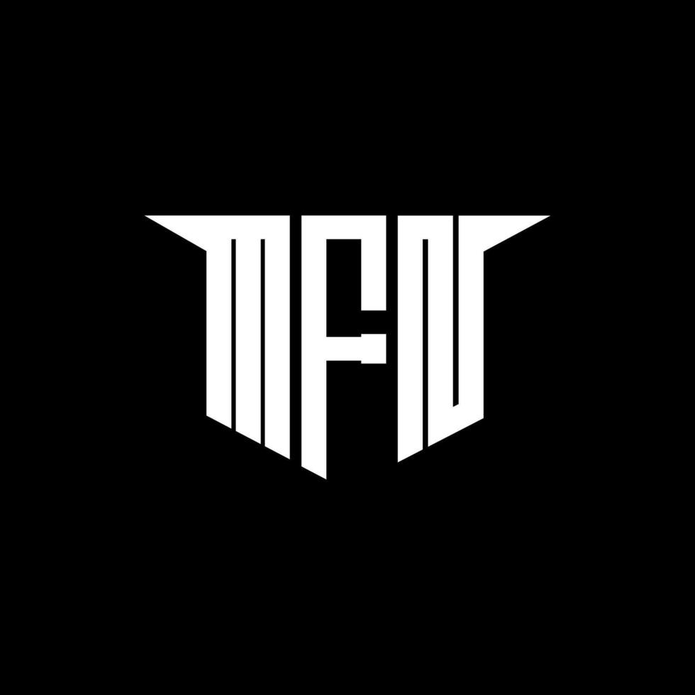 MFN letter logo design with white background in illustrator, logo modern alphabet font overlap style, calligraphy designs for logo, Poster, Invitation, etc. vector