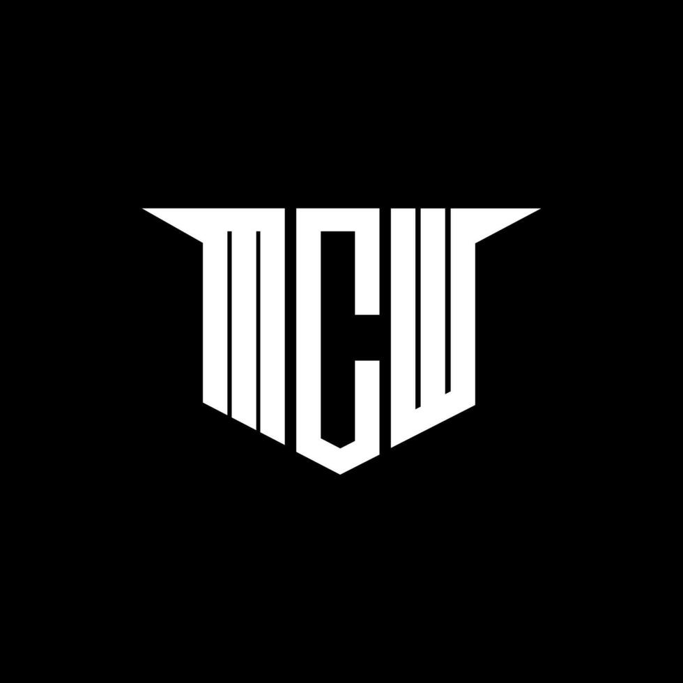 MCW letter logo design with white background in illustrator, logo modern alphabet font overlap style, calligraphy designs for logo, Poster, Invitation, etc. vector