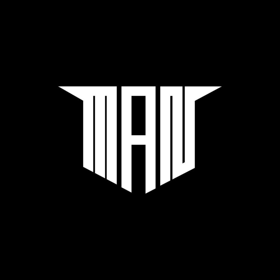 MAN letter logo design with white background in illustrator, logo modern alphabet font overlap style, calligraphy designs for logo, Poster, Invitation, etc. vector