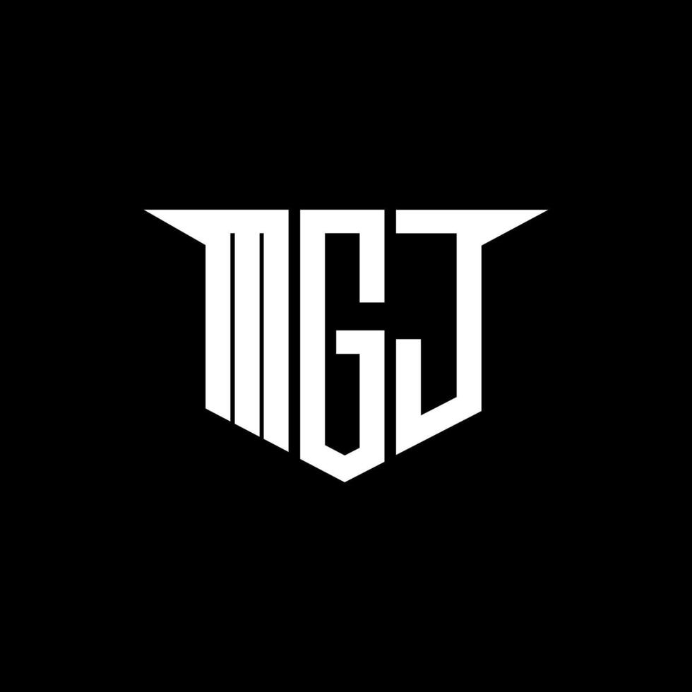 MGJ letter logo design with white background in illustrator, logo modern alphabet font overlap style, calligraphy designs for logo, Poster, Invitation, etc. vector