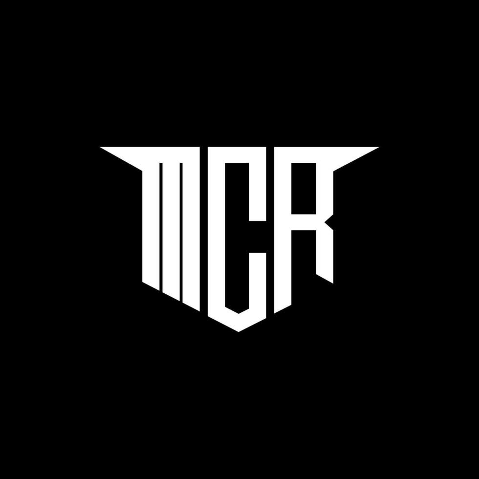 MCR letter logo design with white background in illustrator, logo modern alphabet font overlap style, calligraphy designs for logo, Poster, Invitation, etc. vector