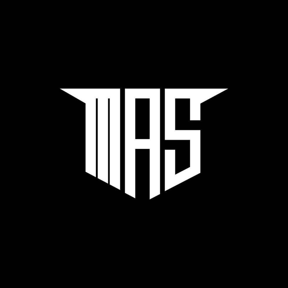 MAS letter logo design with white background in illustrator, logo modern alphabet font overlap style, calligraphy designs for logo, Poster, Invitation, etc. vector