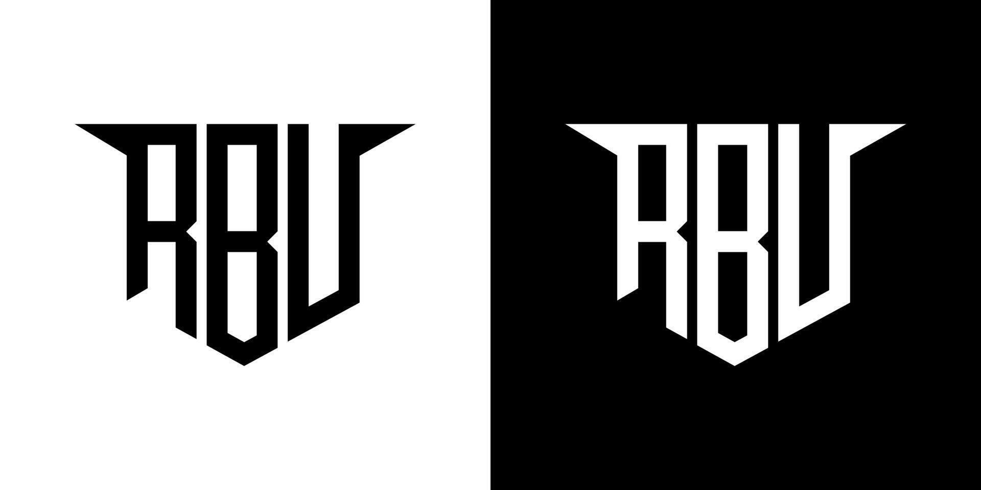 RBU letter logo design with white background in illustrator, logo modern alphabet font overlap style, calligraphy designs for logo, Poster, Invitation, etc. vector