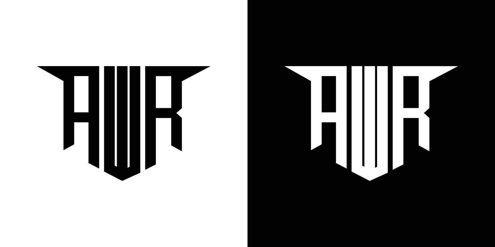 AWR letter logo design with white background in illustrator, logo modern alphabet font overlap style, calligraphy designs for logo, Poster, Invitation, etc. vector