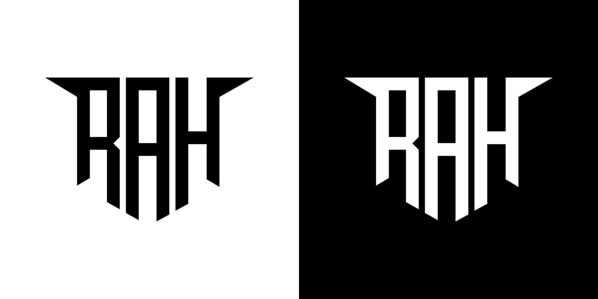 RAH letter logo design with white background in illustrator, logo modern alphabet font overlap style, calligraphy designs for logo, Poster, Invitation, etc. vector
