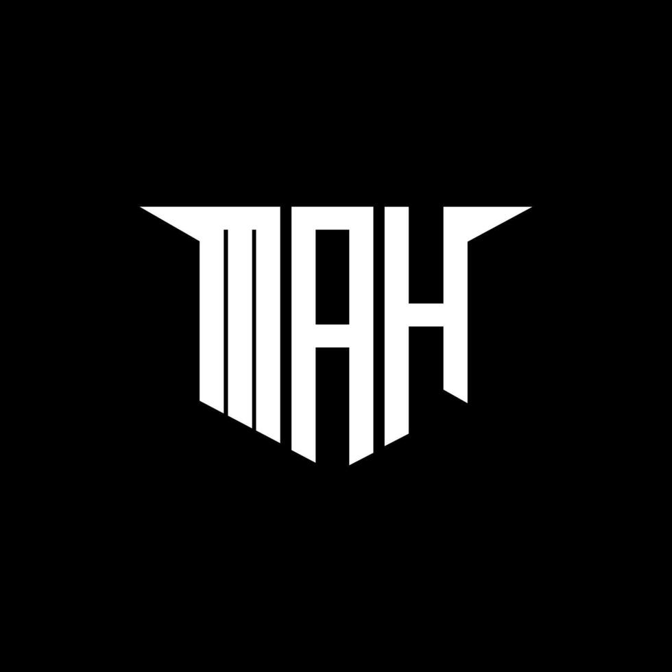 MAH letter logo design with white background in illustrator, logo modern alphabet font overlap style, calligraphy designs for logo, Poster, Invitation, etc. vector