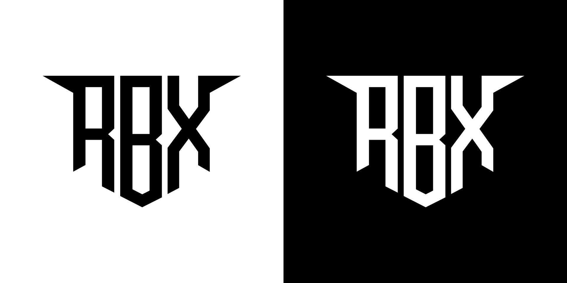 RBX letter logo design with white background in illustrator, logo modern alphabet font overlap style, calligraphy designs for logo, Poster, Invitation, etc. vector