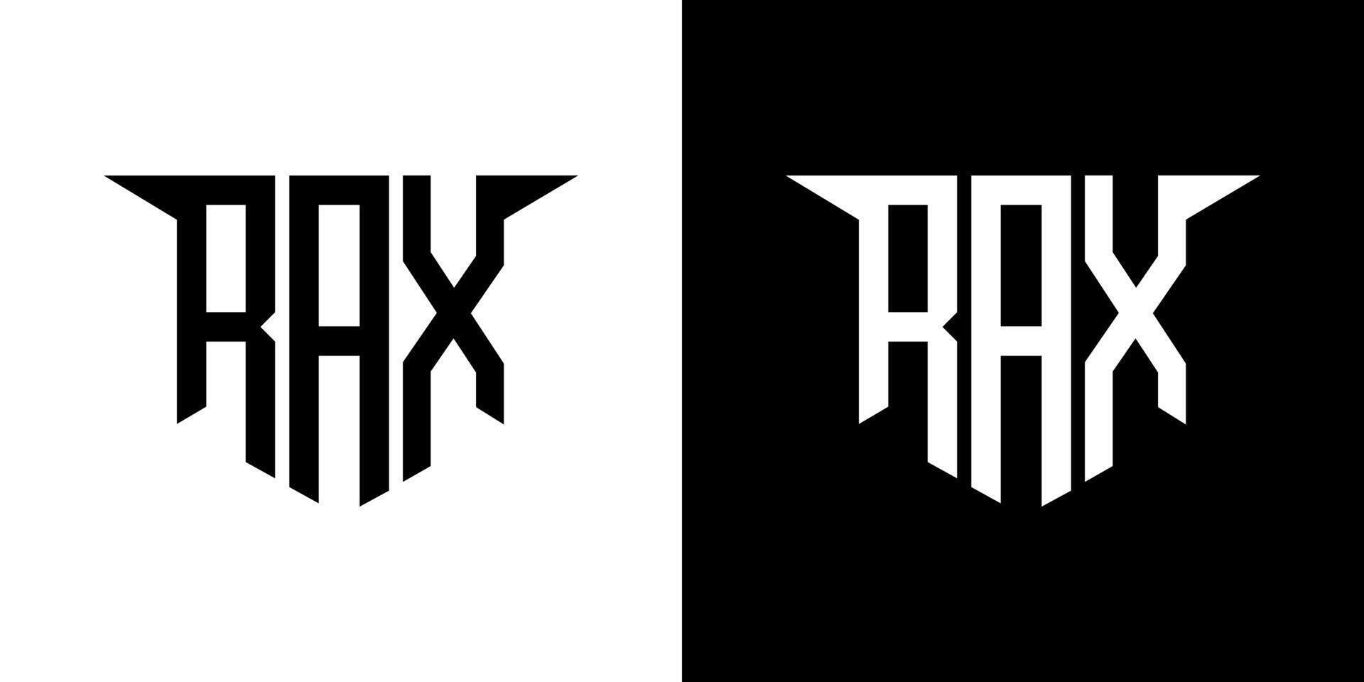 RAX letter logo design with white background in illustrator, logo modern alphabet font overlap style, calligraphy designs for logo, Poster, Invitation, etc. vector