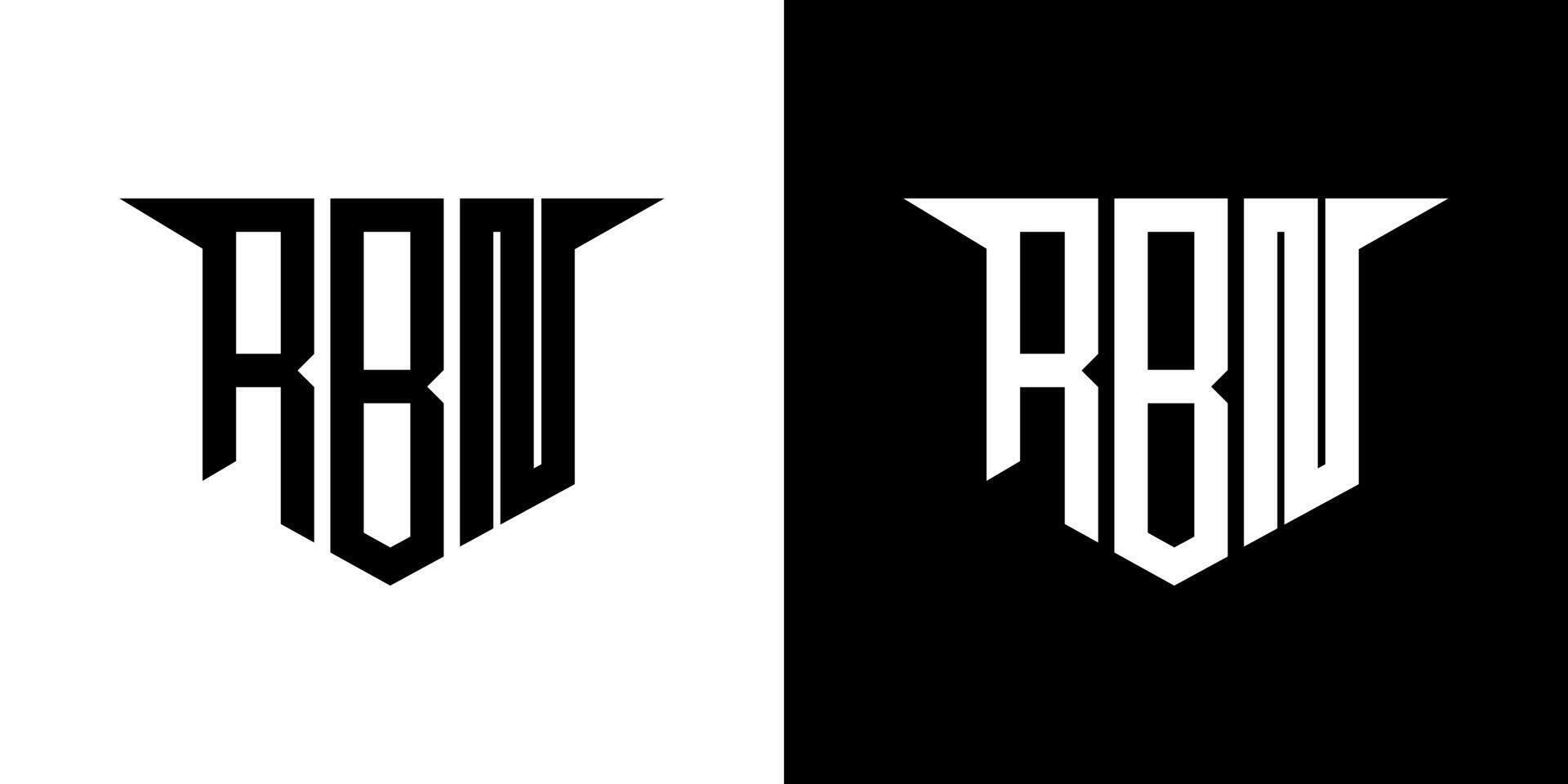 RBN letter logo design with white background in illustrator, logo modern alphabet font overlap style, calligraphy designs for logo, Poster, Invitation, etc. vector