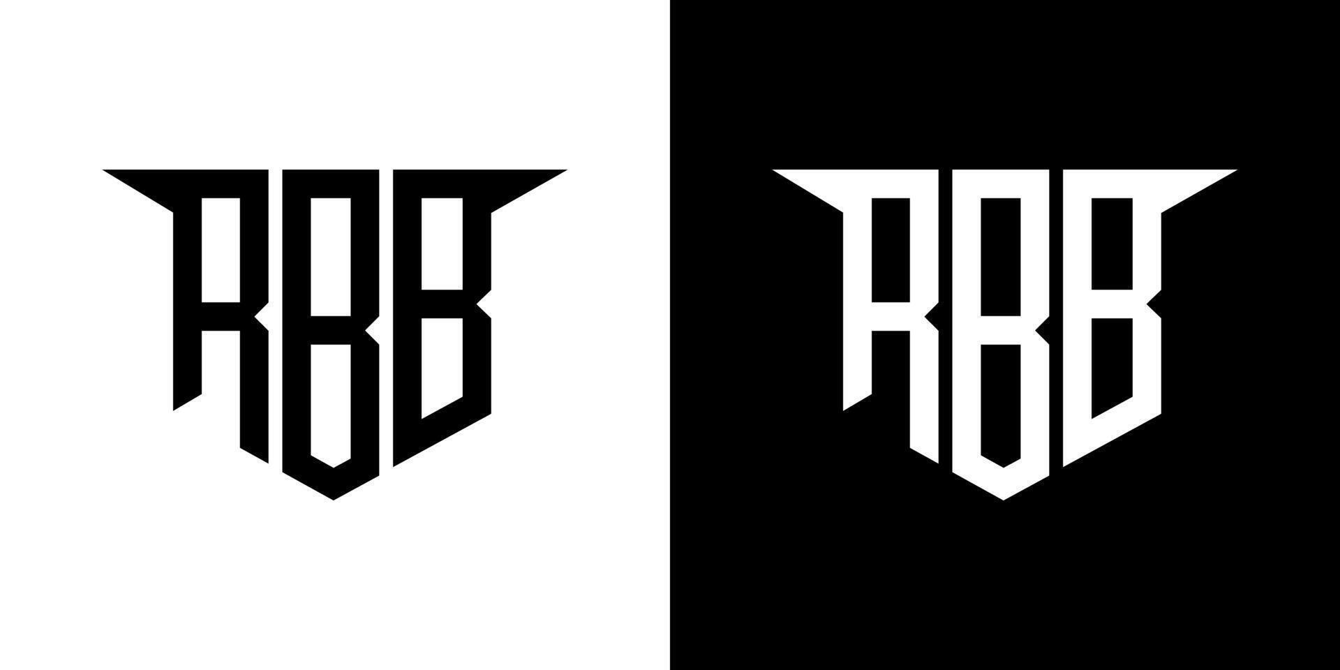 RBB letter logo design with white background in illustrator, logo modern alphabet font overlap style, calligraphy designs for logo, Poster, Invitation, etc. vector