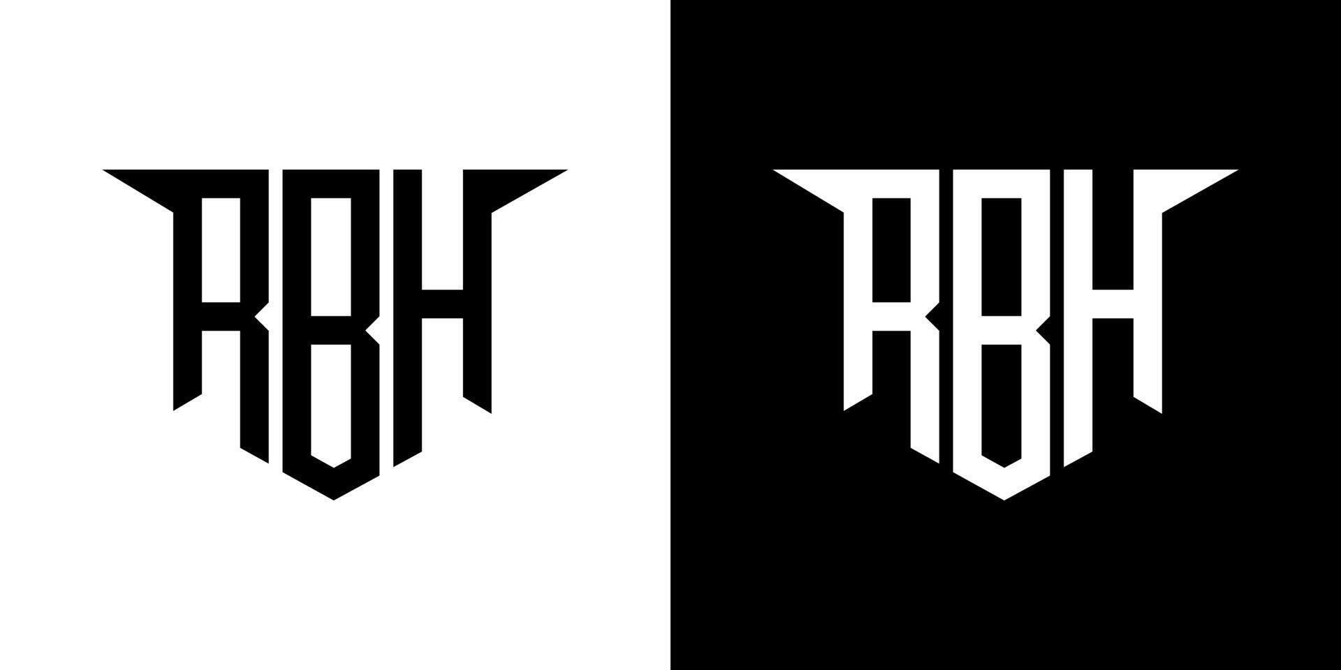 RBH letter logo design with white background in illustrator, logo modern alphabet font overlap style, calligraphy designs for logo, Poster, Invitation, etc. vector