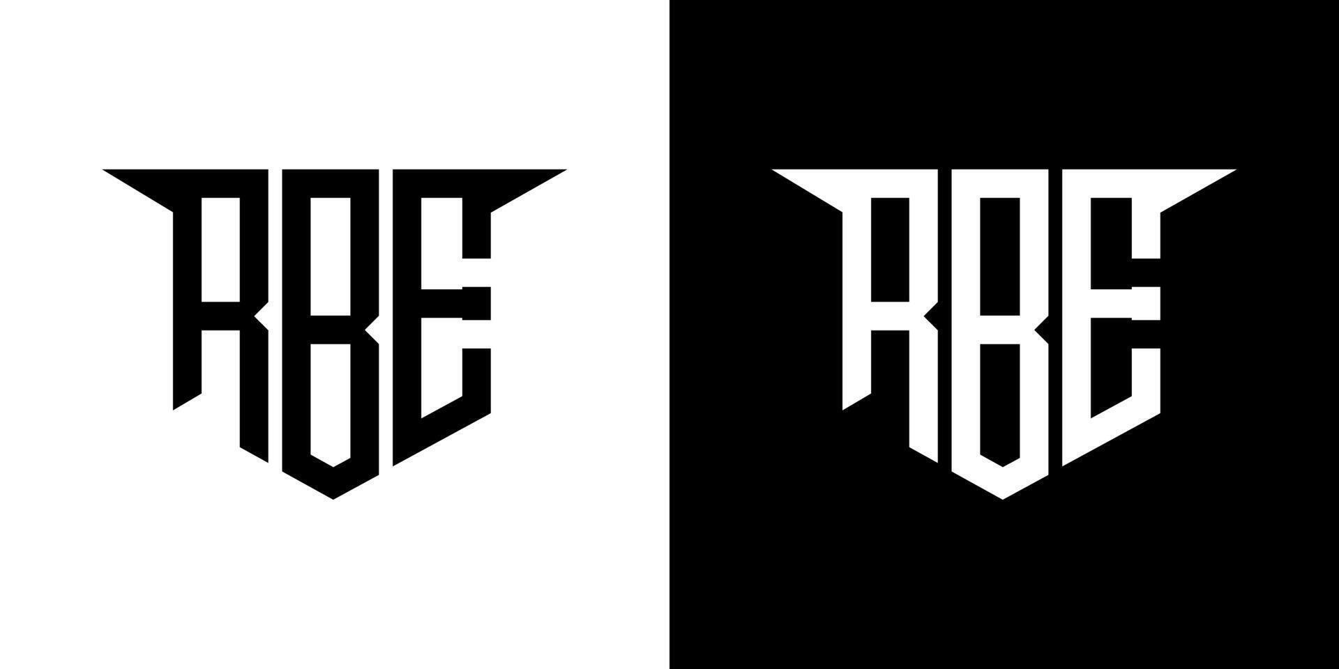RBE letter logo design with white background in illustrator, logo modern alphabet font overlap style, calligraphy designs for logo, Poster, Invitation, etc. vector