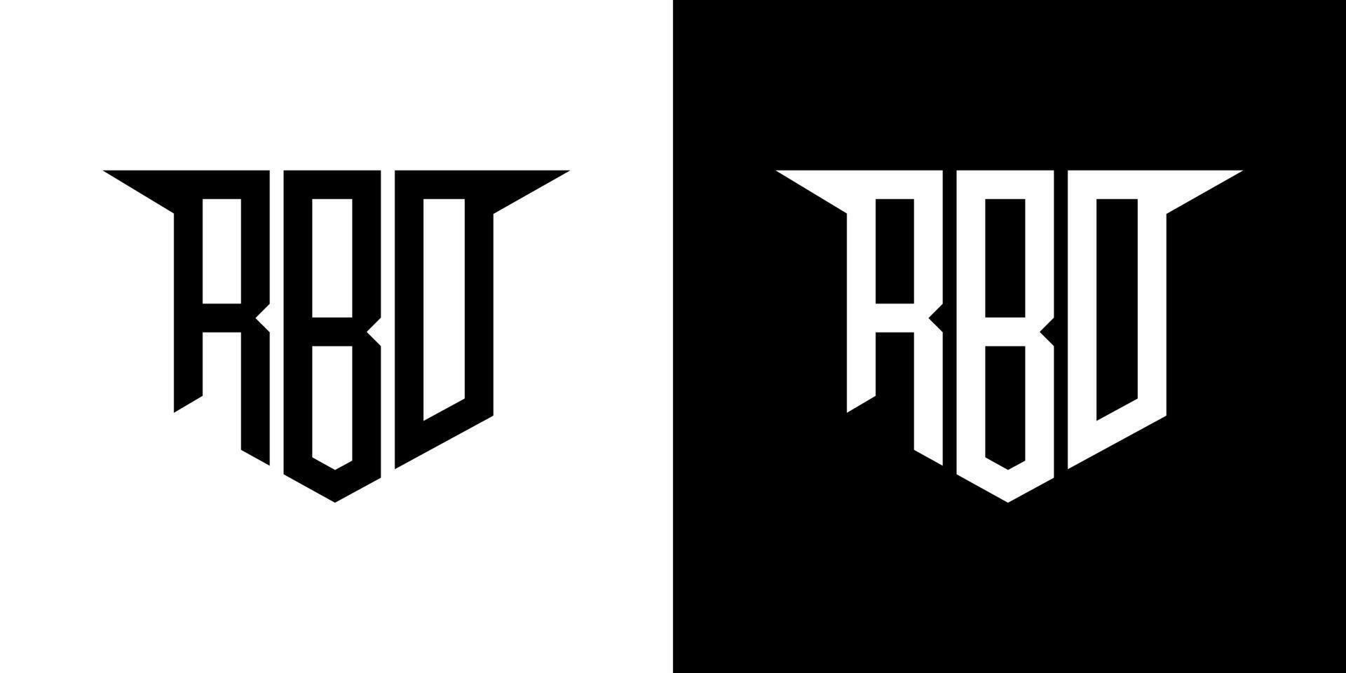 RBD letter logo design with white background in illustrator, logo modern alphabet font overlap style, calligraphy designs for logo, Poster, Invitation, etc. vector