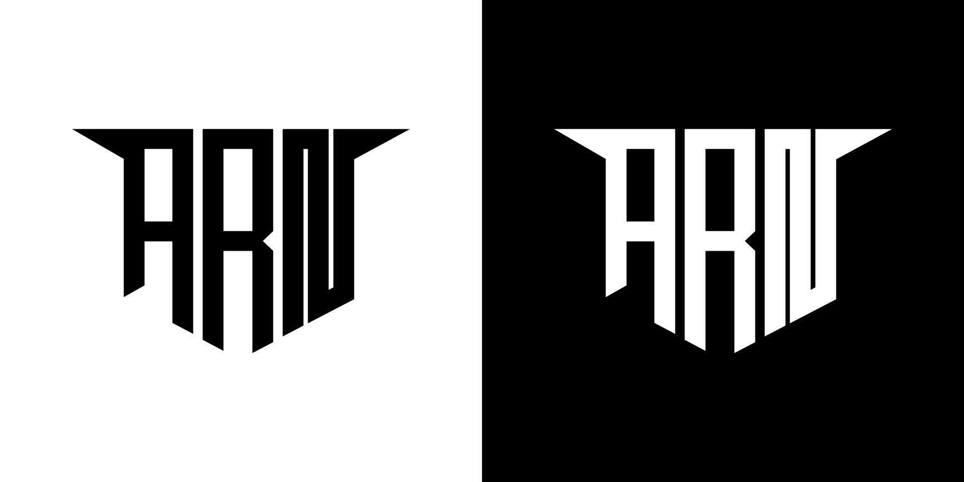 ARN letter logo design with white background in illustrator, logo modern alphabet font overlap style, calligraphy designs for logo, Poster, Invitation, etc. vector